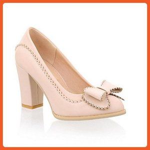 Womens Pull On High Heels Solid Beige Pumps Shoes
